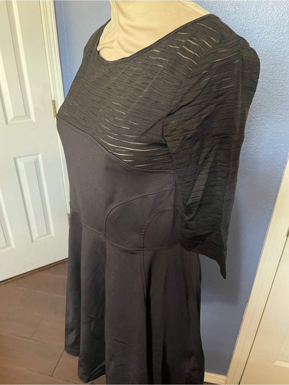 French Connection Black Agney Panelled Dress - Picture 6 of 8